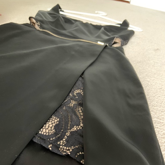 Bebe Short Cocktail Dress - Black & Lace - Picture 3 of 10